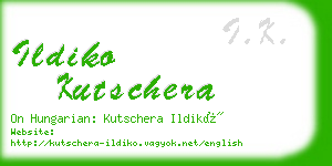 ildiko kutschera business card